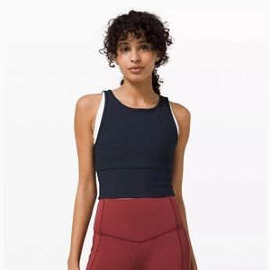 lululemon athletica Black Ribbed Tank Top